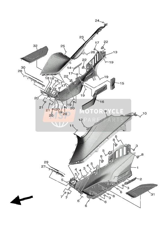 Yamaha TMAX TECH MAX 2021 In Piedi & Poggiapiedi 2 per un 2021 Yamaha TMAX TECH MAX